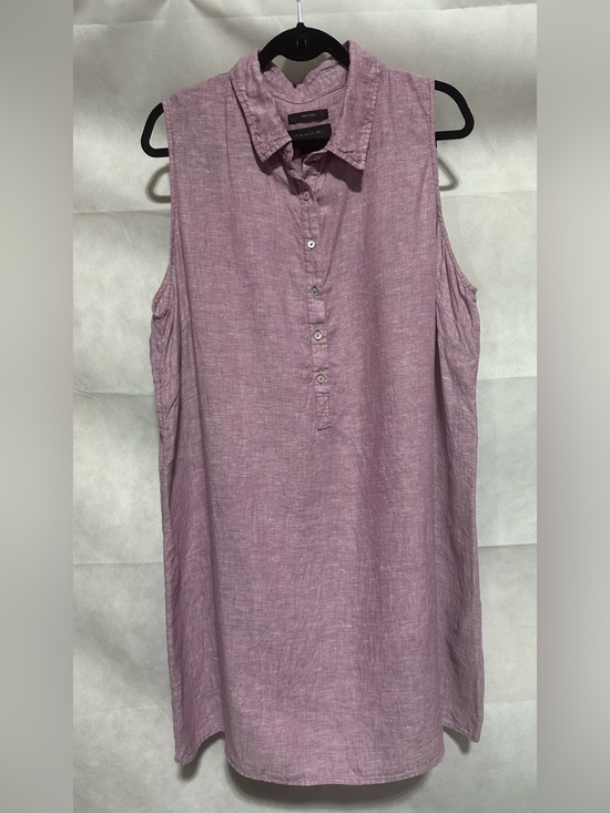 Tahari Dresses & Skirts - Tahari Linen Popover Dress Womens 2X Plus Red Coastal Casual Summer Nautical EUC